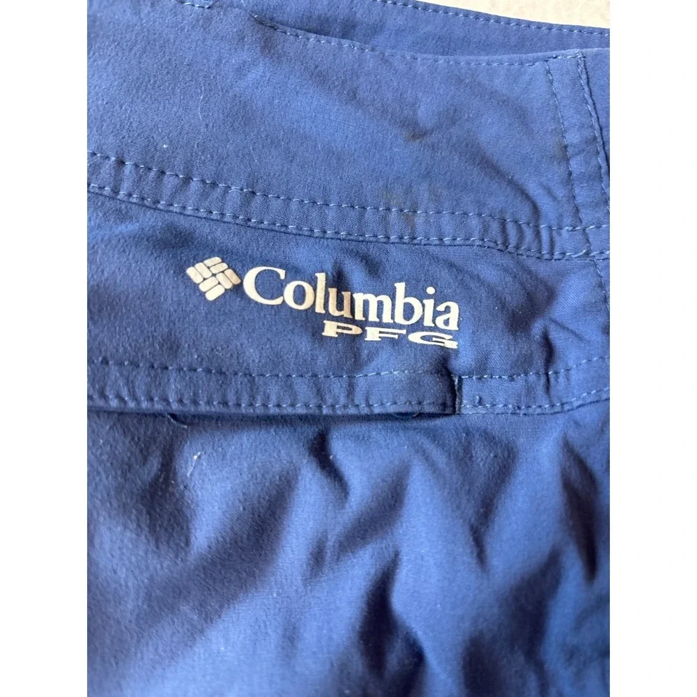 Columbia PFG Fishing Shorts Womens 10 Navy Blue Excellent Quick Dry Outdoor